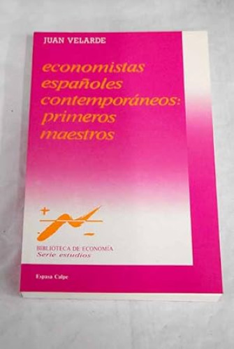 Portada del libro de Economistas españoles contemporáneos