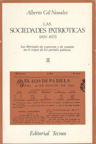 Portada del libro de SOCIEDADES PATRIOTICAS (1820-1823),V.II