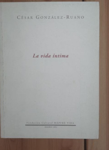 Portada del libro de La vida íntima