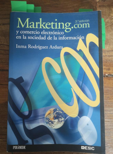 Portada del libro de Marketing.com y comercio electrónico en la sociedad de la información-Inma Rodríguez Ardura-Pirámide