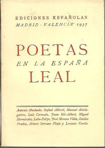 Portada del libro de Poetas en la España Leal