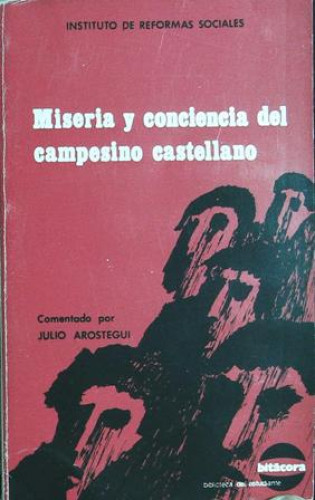Portada del libro de Miseria y conciencia del campesino castellano