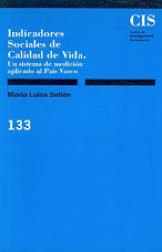 Portada del libro de Indicadores sociales de calidad de vida