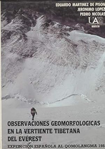 Portada del libro de Observaciones geomorfológicas en la vertiente tibetana del Everest