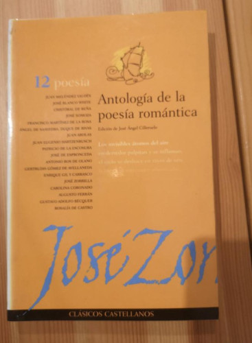 Portada del libro de Antología de la poesía romántica-Varios Autores- Ed Biblioteca Hermes