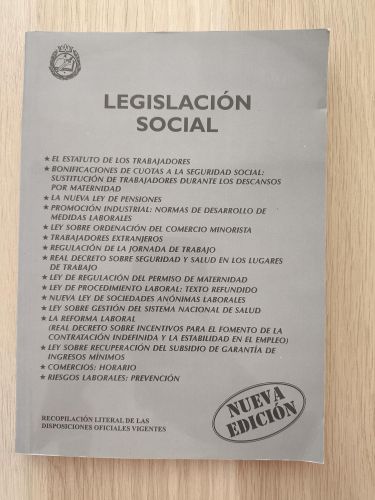 Portada del libro de Legislación social