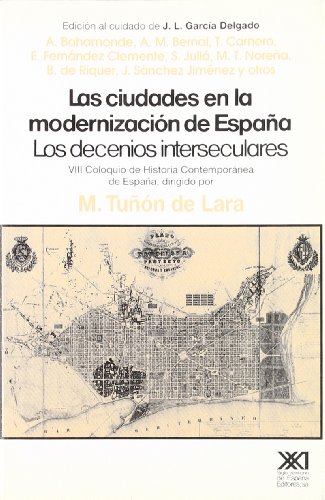 Portada del libro de Las ciudades en la modernización de España