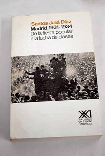 Portada del libro de Madrid 1931-1934
