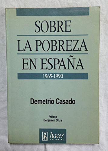 Portada del libro de Sobre la pobreza en España, 1965-1990