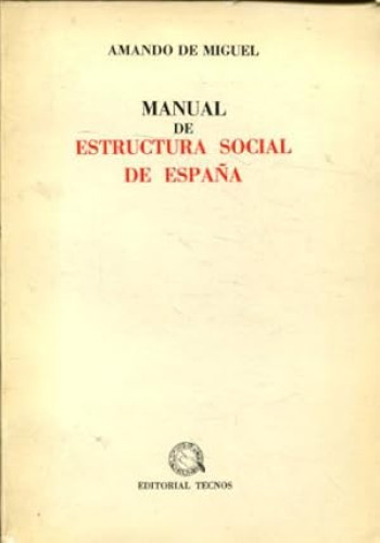 Portada del libro de Manual de estructura social de España