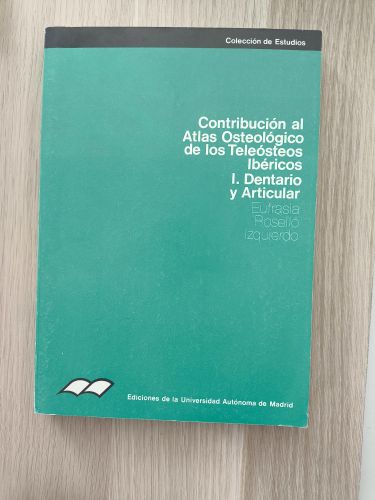 Portada del libro de Contribución al Atlas Osteológico de los Teleósteos Ibéricos