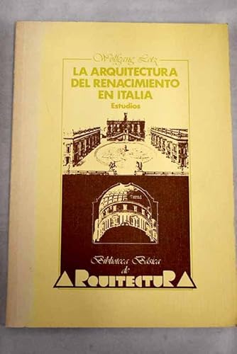 Portada del libro de La arquitectura del renacimiento en Italia
