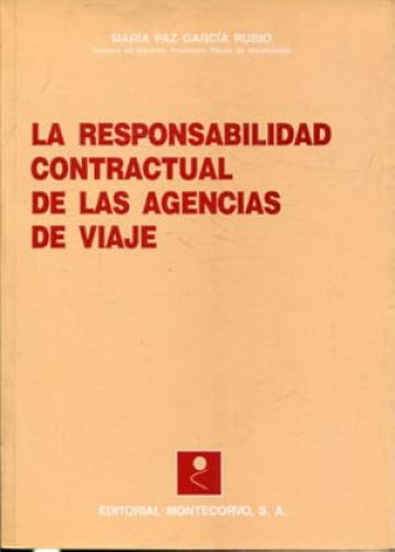 Portada del libro de La responsabilidad de las agencias de viaje