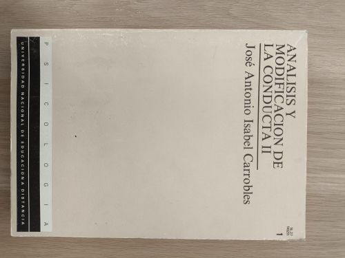 Portada del libro de Análisis y modificación de la conducta II