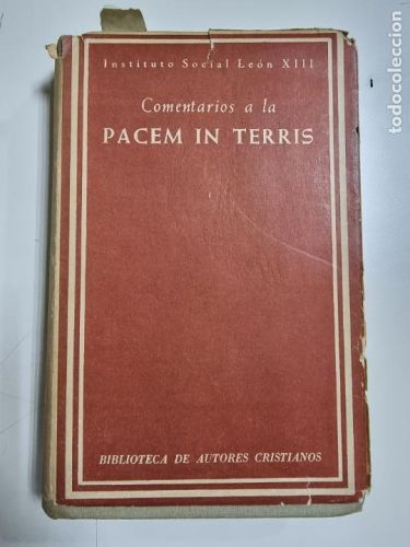 Portada del libro de COMENTARIOS A LA PACEM IN TERRIS