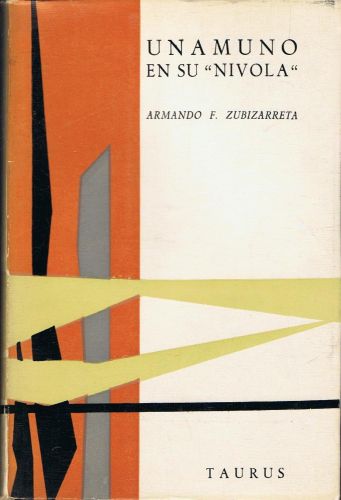 Portada del libro de UNAMUNO EN SU NIVOLA