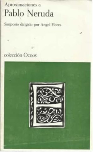 Portada del libro de Aproximaciones a Pablo Neruda (simposio)