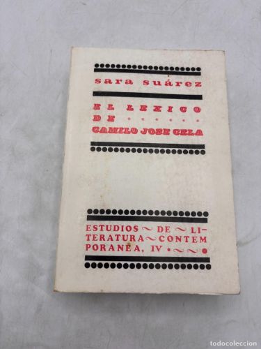 Portada del libro de EL LÉXICO DE CAMILO JOSÉ CELA.