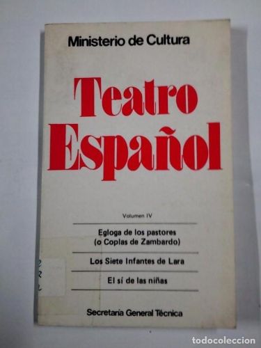 Portada del libro de Teatro español, volumen IV
