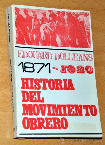Portada del libro de HISTORIA DEL MOVIMIENTO OBRERO 1871-1920 