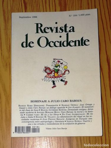 Portada del libro de Revista de Occidente Nº184
