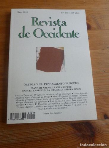 Portada del libro de Revista de Occidente Nº205