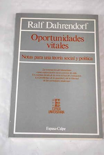 Portada del libro de Oportunidades vitales
