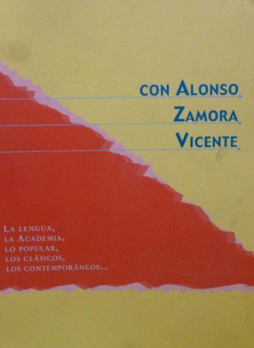 Portada del libro de Con Alonso Zamora Vicente, Jose Carlos Rovira, Universidad de Alicante, buen estado 2 volumenes