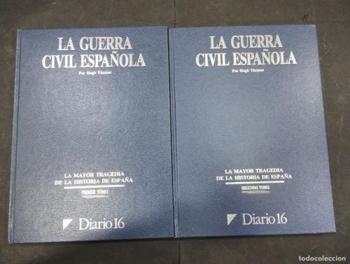 Portada del libro de La Guerra Civil Española. Hugh Thomas. Diario 16, 2 tomos