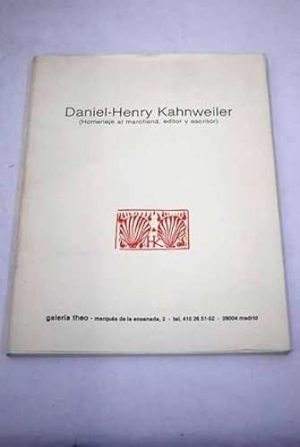 Portada del libro de Daniel-Henry Kahnweiler