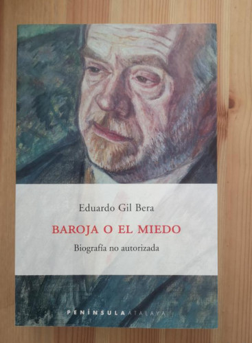 Portada del libro de Baroja o el miedo (ATALAYA)