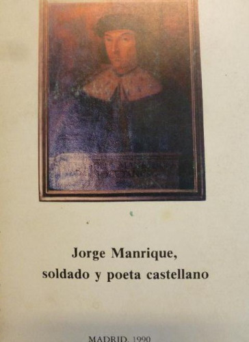 Portada del libro de Jorge Manrique, D. Jorge Juan Guillén Salvetti, Asamblea Amistosa Literatura, buen estado