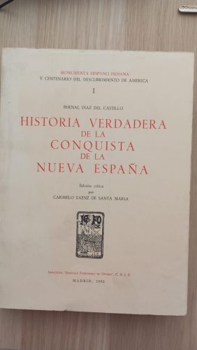 Portada del libro de Historia verdadera de la conquista de Nueva España