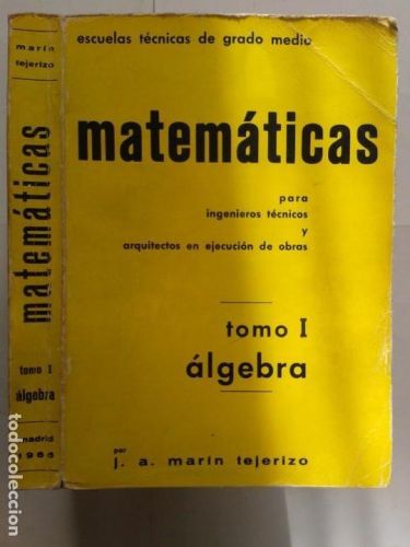 Portada del libro de MATEMÁTICAS PARA INGENIEROS Y ARQUITECTOS TÉCNICOS TOMO I ÁLGREBRA