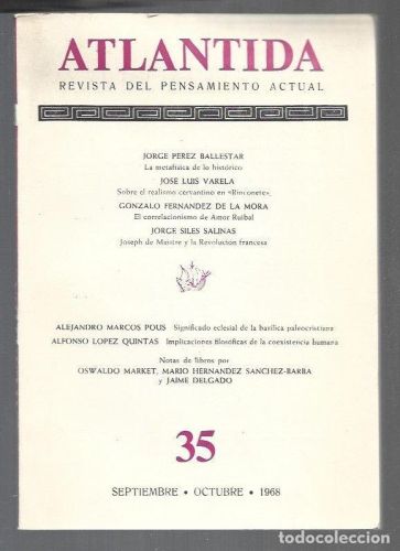 Portada del libro de ATLANTIDA. REVISTA DEL PENSAMIENTO ACTUAL. NUMERO 36