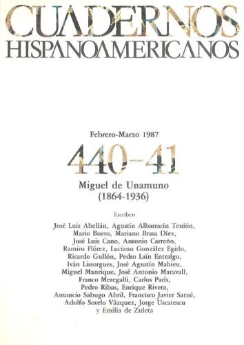 Portada del libro de Cuadernos Hispanoamericanos. Núm. 440-441
