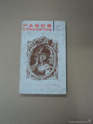 Portada del libro de Pasos completos -Lope de Rueda
 