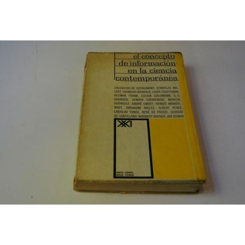 Portada del libro de EL CONCEPTO DE INFORMACIÓN EN LA CIENCIA CONTEMPORÁNEA
