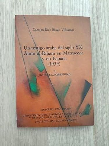 Portada del libro de Testigo árabe siglo XX