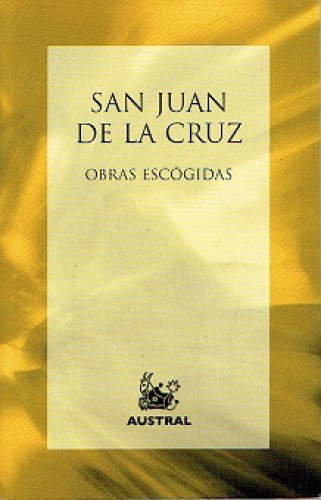 Portada del libro de San Juan de la Cruz. Obras escogidas