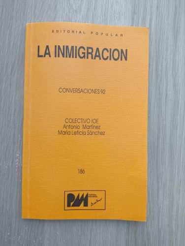 Portada del libro de La inmigración
