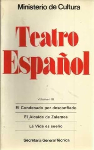 Portada del libro de Teatro Español. Vol III