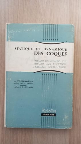 Portada del libro de STATIQUE ET DYNAMIQUE DES COQUES 