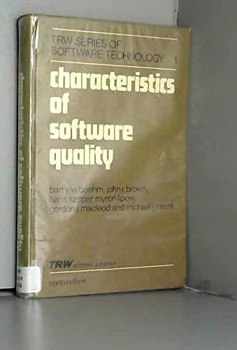 Portada del libro de Characteristics of software quality (TRW series of software technology)