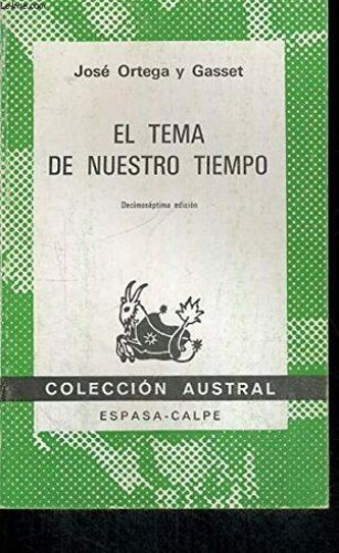 Portada del libro de El tema de nuestro tiempo