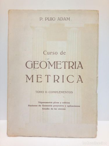 Portada del libro de Curso de Geometría Métrica. TOMO II - Complementos.