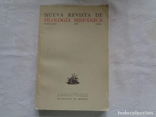 Portada del libro de Nueva Revista de Filología Hispánica. Tomo XXXIII, 1984, Nº 1.