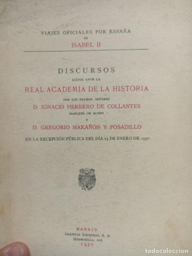 Portada del libro de Viajes oficiales por España de Isabel II