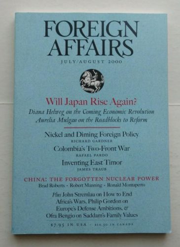Portada del libro de foreign affairs 2000 will japan rise again