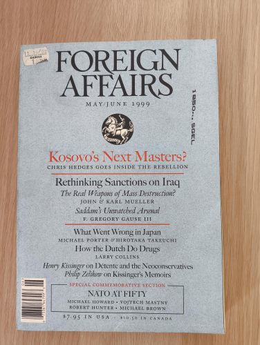 Portada del libro de Foreign Affairs. Kosovo´s  Next Masters?